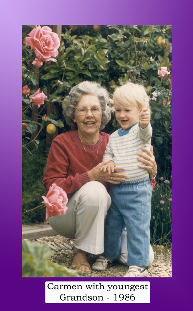 Carmen with youngest Grandson 1986